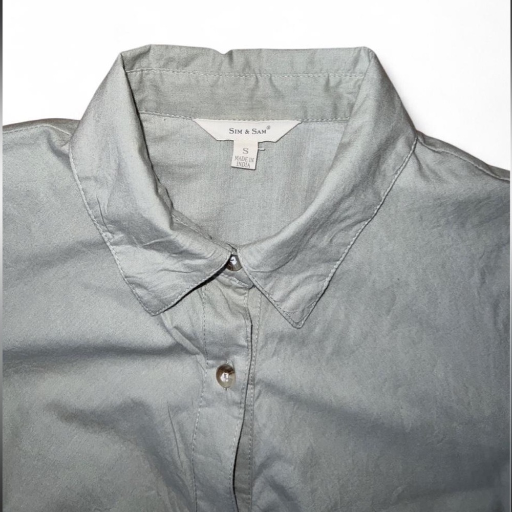 SIM & SAM RUCHED BUTTON UP DRESS - Picture 3 of 5